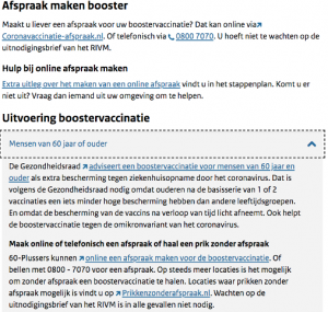 Booster informatie 